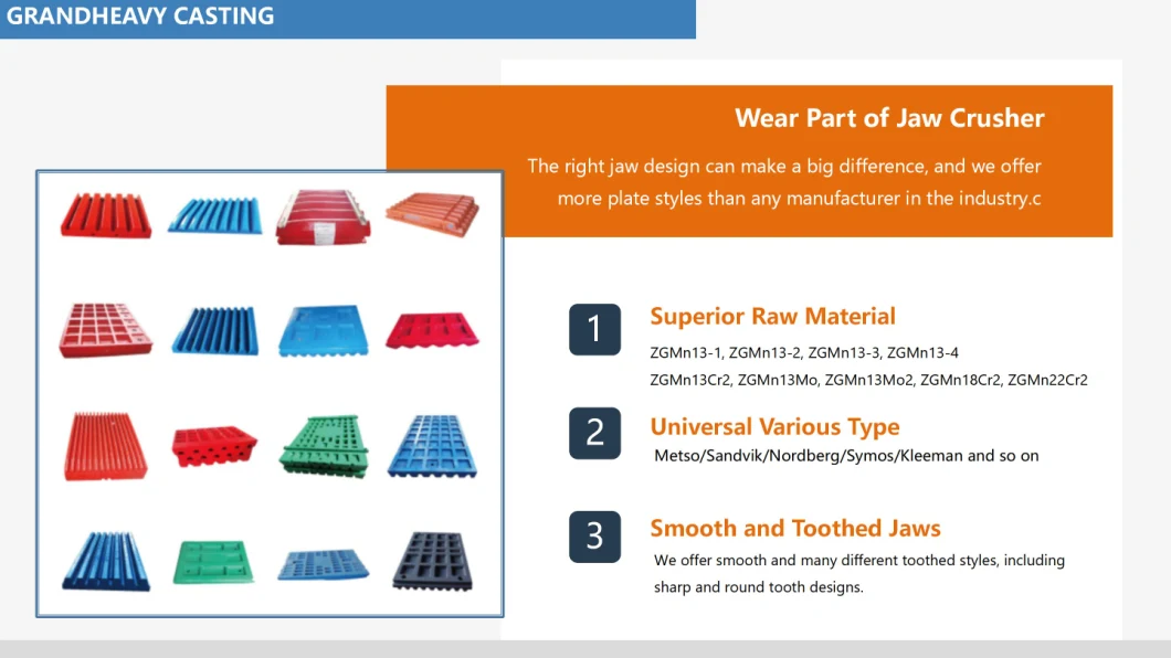 Casting High Manganese PE 150X250 Jaw Plates Ukuran 250X400 Dan 250 X 1200 Pex250750 Jaw Crusher Wear Parts
